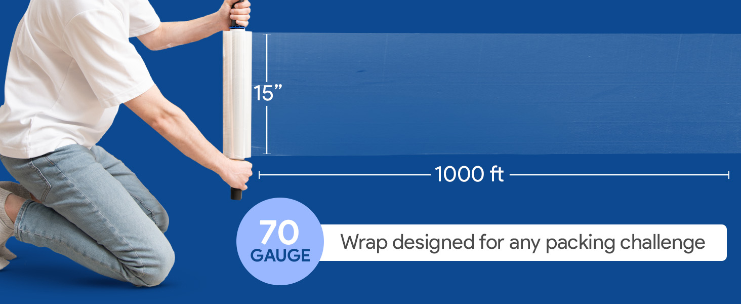 shrink wrap stretch film roll plastic wrapping blanket moving supplies