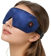 Cordless Heated Eye Mask for Dry Eyes with Warm Compress, Rechargeable Electric with 4 Heat Setti...