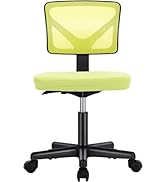 Sweetcrispy Office Chair, Ergonomic Low-Back Mesh Rolling Work Swivel Chairs with Wheels, Armless...