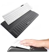 UnivoColors Keyboard Stand with Wrist Rest, high-Grade PU Leather, Soft Memory Foam Desk Cushion,...