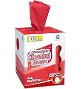 GLIMGLINT Red Microfiber Cleaning Cloth, 100 Pack Cleaning Rags, Lint-Free, Ultra Absorbent Reusa...