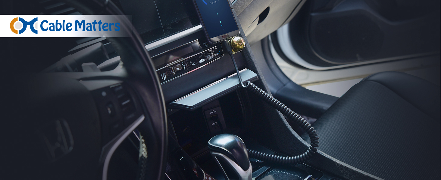 Cable Matters Coiled 3A / 60W USB C to USB C cables