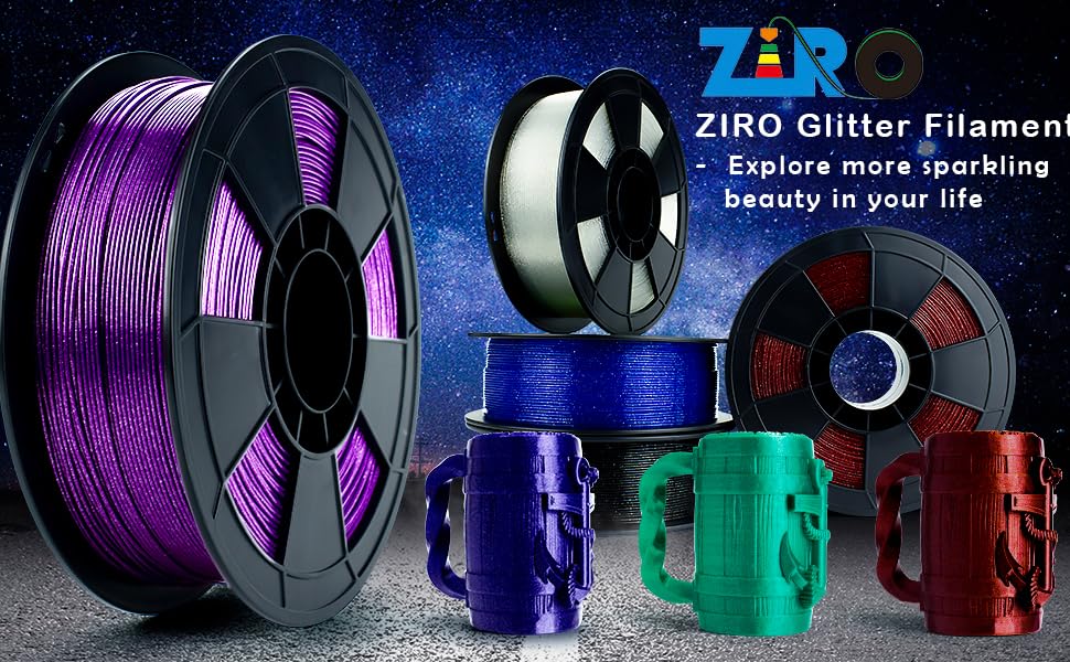 ZIRO Glitter PLA filament 1