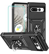 HNHYGETE for Pixel 7 Pro Case with Screen Protector: [Military Grade 20ft. Drop Tested] Slide Cam...