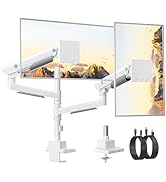 monTEK Sleek Aluminum Monitor Arm for 17–57” Ultrawide Screens up to 59.4 lbs, USB 3.0 A/C, Heavy...