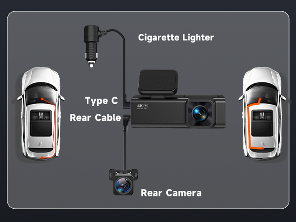 dash cam front and rear camera