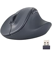 ELECOM Wireless Ergonomic Shape Mouse, 2.4GHz with Mini USB Receiver, Silent Click, Right Hand 20...