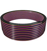 BTF-LIGHTING UL Listed 4 Pin 18AWG Extension Cable,32.8ft/10m Low Voltage 4 Conductor LED Strip L...