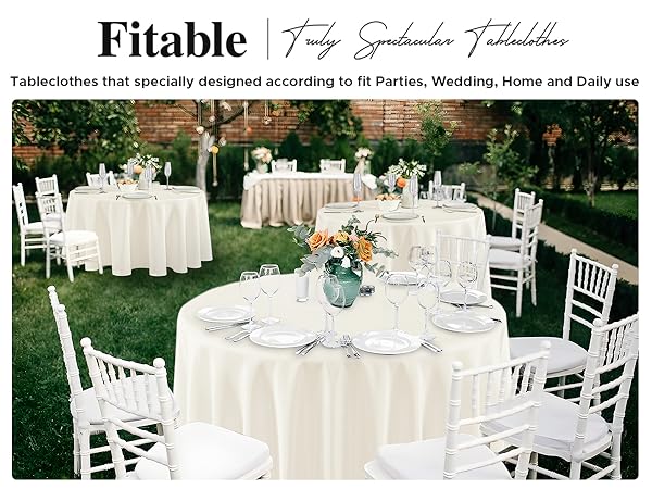 ivory table cloth