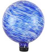 Lily's Home Glass Gazing Ball, A Colorful Addition to Any Garden or Home, Ideal As a Housewarming...