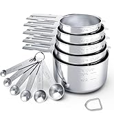 TILUCK Stainless Steel Measuring Cups &amp; Spoons Set, Cups and Spoons,Kitchen Gadgets for Cooking &amp;...