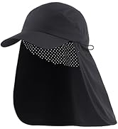 Connectyle Men's Sun Hat with Neck Flap Adjustable Breathable UPF 50+ Sun Protection Baseball Cap...