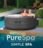 INTEX 28483E SimpleSpa Inflatable Hot Tub 4 Person Bubble Massage Spa: Includes Insulated Cover –...
