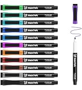 maxtek Magnetic Dry Erase Markers Ultra Fine Tip, 0.7mm Extra Fine Point Thin Dry Erase Markers w...