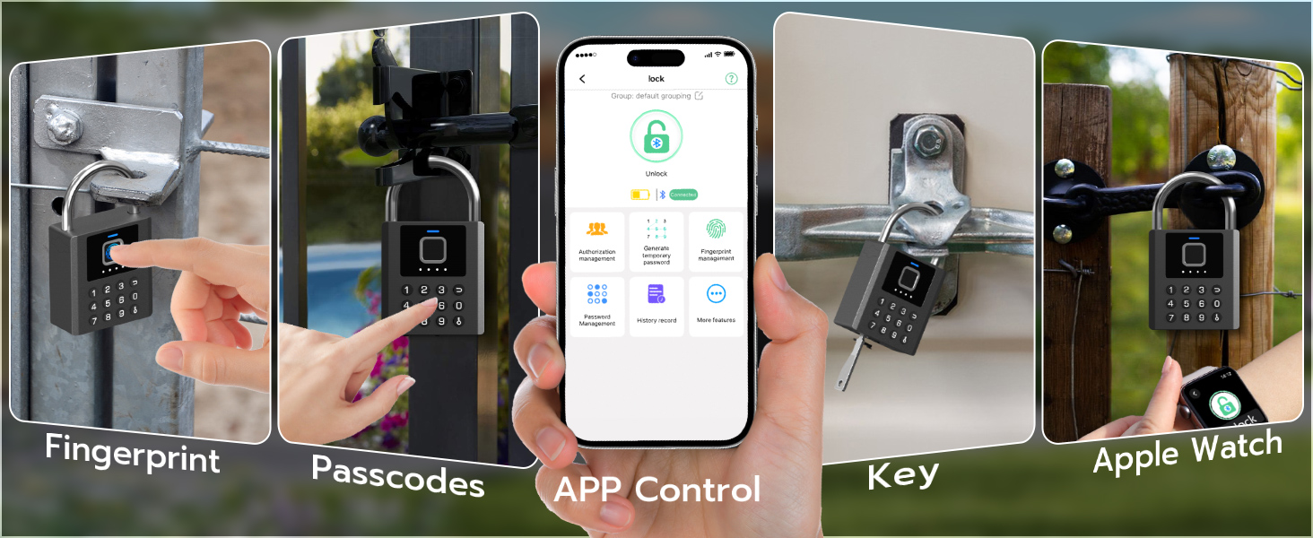 Foxlock Fingerprint Combination Padlock With Code Keypad
