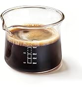 YARRAMATE Espresso Shot Glass with Spout, 3.4oz/100ml Clear Glass Espresso Cup with Flared Rim, H...