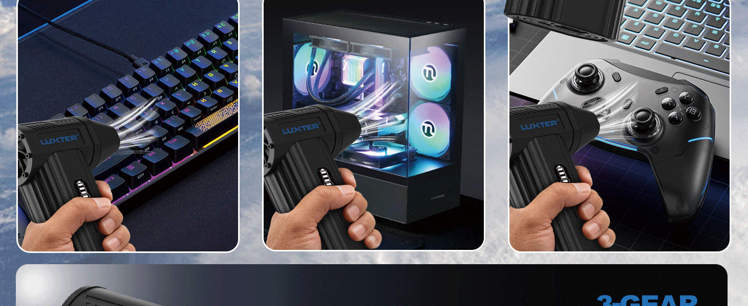 compressed air duster for cleaning PC, computer, keyboard, electric air blower duster