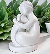 Girl Hugging Dog Figurine