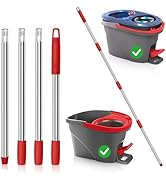 TidyBliss Spin Mop Replacement Handle 4-Section 30" to 58" Mop Stick Pole Handle for Ocedar Spin Mop
