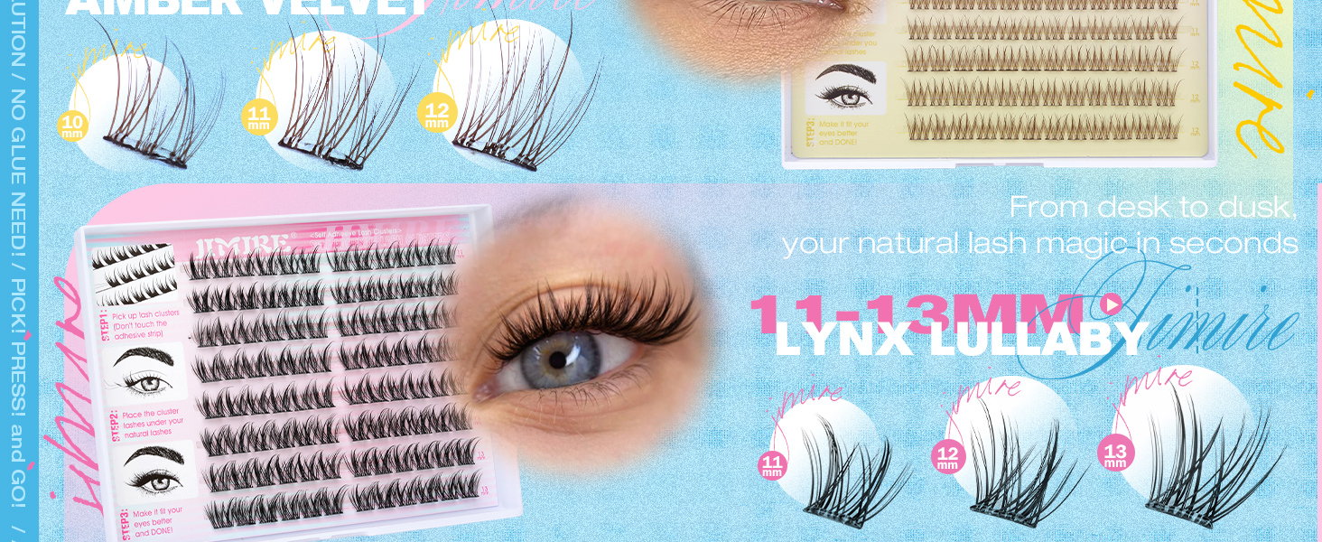 invisible band lash clusters