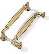 khtumeware 10 Pack 5 Inch(128mm) Champagne Bronze Cabinet Pulls Heavy Duty Solid Satin Brass Cabi...