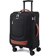 LOVEVOOK Carry On Luggage 22x14x9 Airline Approved, Softside Suitcase with Spinner Wheels for Men...