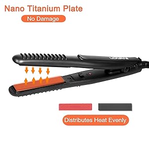 travel flat iron 1/2 inch nano titanium mini hair straighting iron for short hair