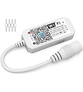 iNextStation LED WiFi Controller (4-Pin) for 12V/24V RGB LED Strip Lights Compatible with Alexa/G...