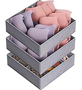 3 Pack Bra Underwear Drawer Organizer Dividers, 26 Cell Fabric Foldable Dresser Closet Organizers...