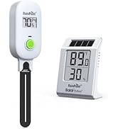 RAINPOINT Light-Driven Thermo-Hygrometer &amp; Smart Digital Wireless Soil Moisture Meter (WiFi Hub N...