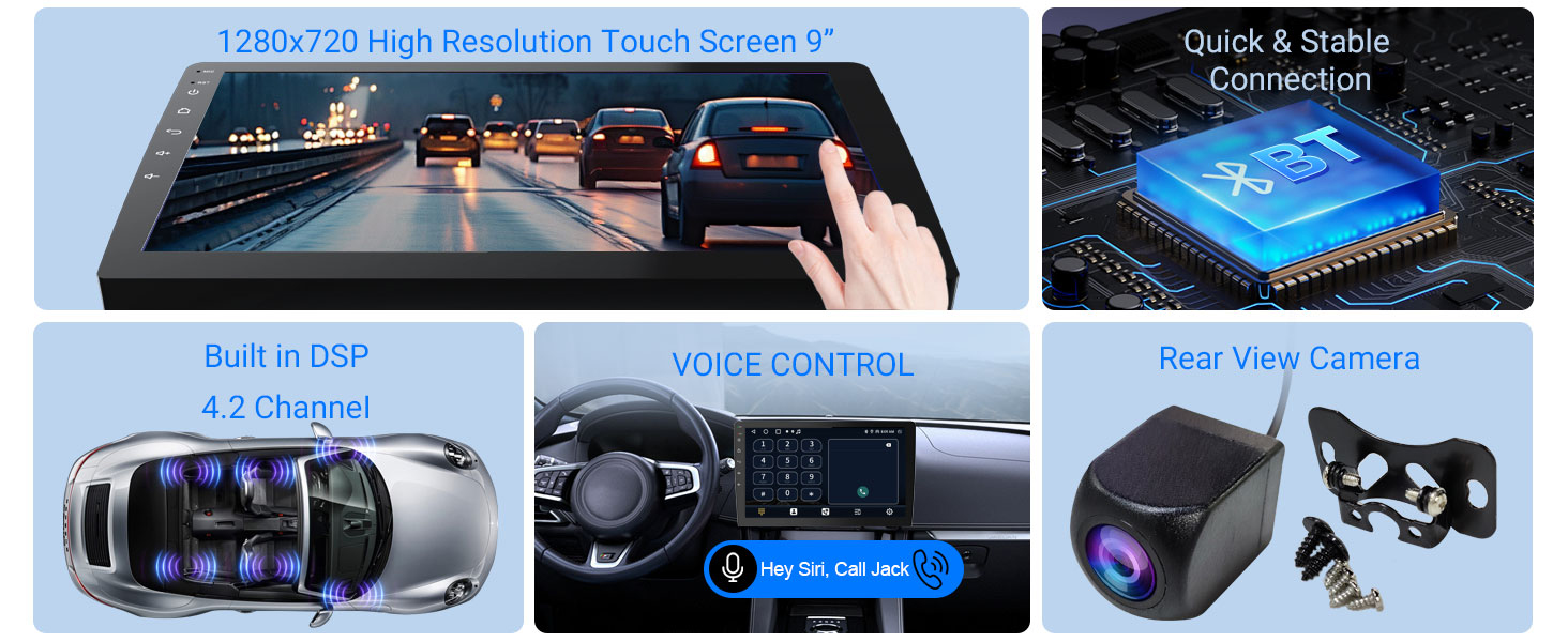 10&amp;#34; wireless double din car stereo