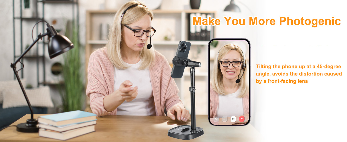 UTEBIT Adjustable Phone Stand for Desk
