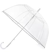 G4Free 52 inch Clear Bubble Umbrella, Large Canopy Transparent Dome Coverage Stick Umbrella with ...