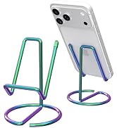 HZZADZXW Metal Cell Phone Stand for Desk, Cute One-Piece Phone Holder, Stable Desktop Display Doc...
