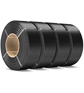 SUNLU PLA Plus Filament Refill 1.75mm 4KG, 3D Printer Filament PLA Refill, No-Spool Black PLA+ Fi...