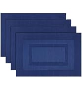 PIGCHCY Placemats,Washable Vinyl Woven Table Mats,Elegant Placemats for Dining Table Set of 4 (18...