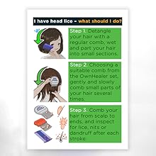 OWNHEALER Lice Comb Removal Lice Eggs Nit Dandruff Head Treatment Hair Peine para piojos y liendres