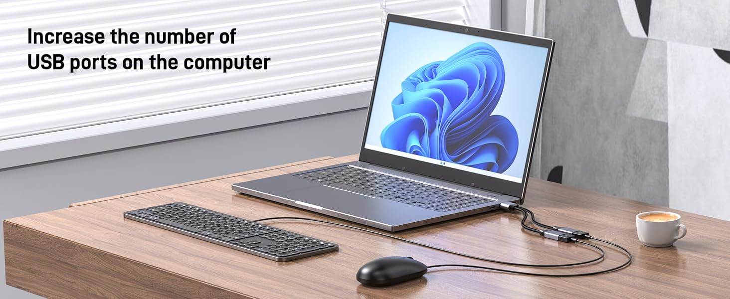 USB Splitter 1 in 2 Out