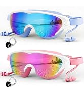 Zoomsnail Kids Swim Goggles 2Pack, Leakproof Anti-fog UV Lens Swimming Goggles for Kids Boys &amp; Gi...