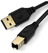 USB Printer Cable,6FT Scanner Cable Printer Cord,USB A to USB B Printer Cable USB2.0 Type B High ...