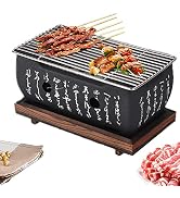 Hibachi Grill, Japanese BBQ Grill Portable Japanese Charcoal Grill Barbecue Stove Barbecue Stove ...