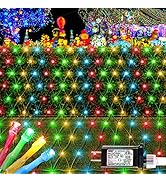 HEYFUNi 192 LED Net Lights Outdoor Mesh Lights,8 Modes Net Light for Bushes Plug in, Waterproof C...