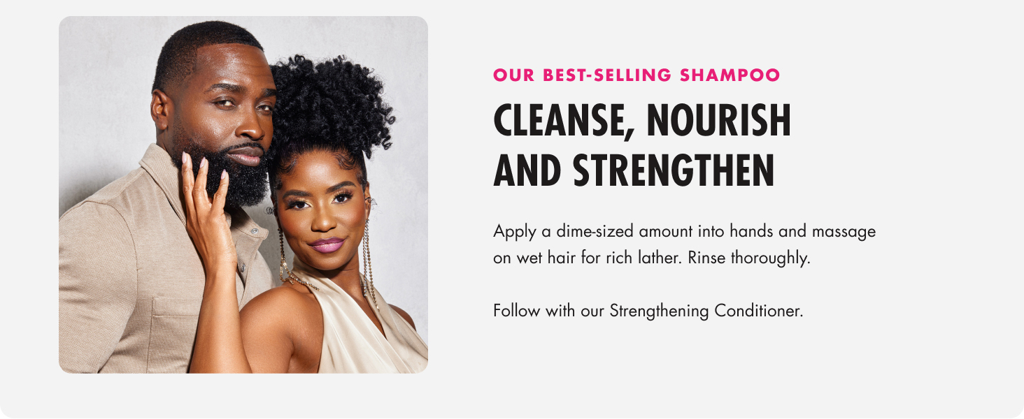 hair strengthening shampoo to cleanse and pre detangle