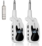 DevilClaw Wireless Guitar System with 16 Adjustable Frequencies, Rechargeable Wireless Transmitte...