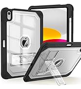 ZoneFoker Case for iPad 10th Generation 10.9 inch 2022, Heavy Duty Shockproof Rugged Protective w...