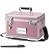 LOCKCURX Medication Lock Box, Lockable Storage Box with Dual Locks (Combination &amp; Padlock), Lockb...