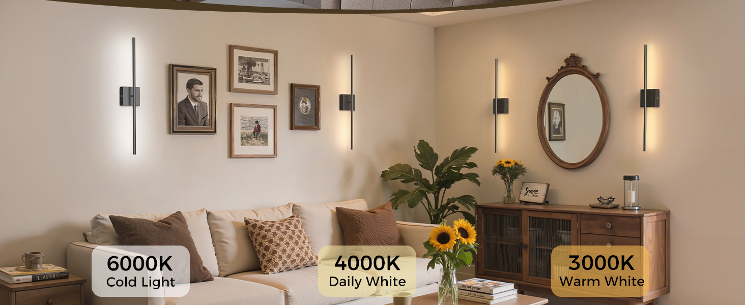 Black battery wall sconces