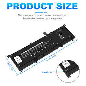 Dell XPS 15 9575 Series P73F001 D1605TS D2801TS D2605TS Precision 5530 2-in-1 battery