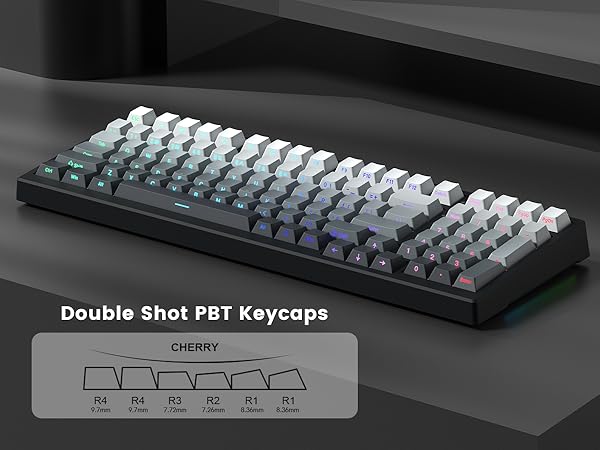 Side-printed double-shot PBT keycaps