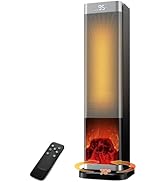 Space Heaters for Indoor Use, 1500W PTC Ceramic Electric Heater with Thermostat, Room Temperature...